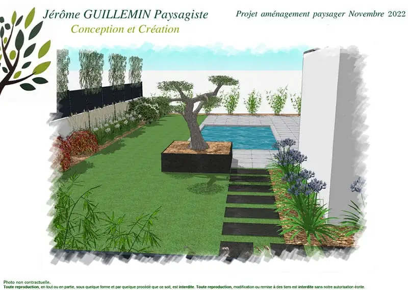 plan 3D jardin Gestel 5